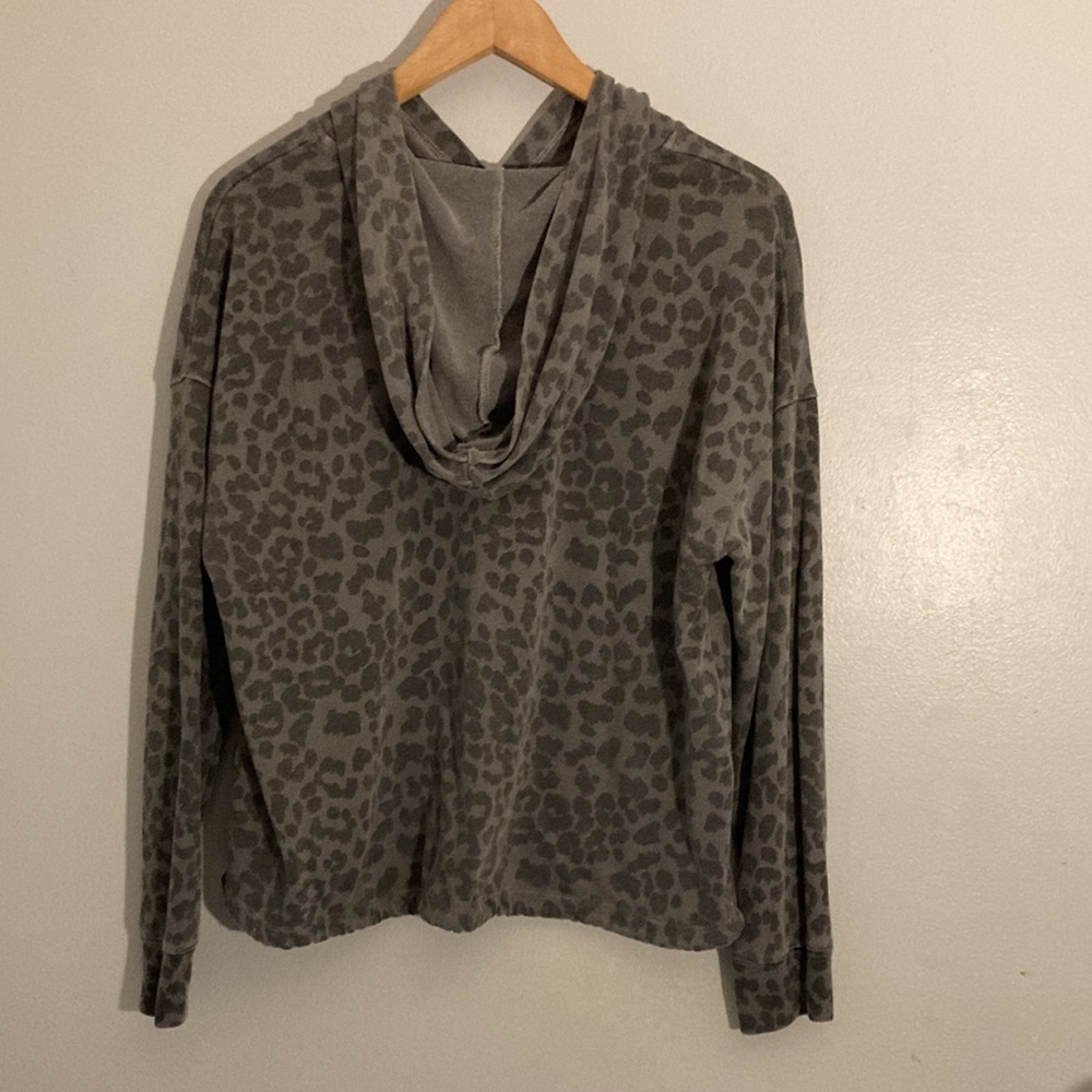Leopard Print Sundry Drawstring Hoodie - image 3
